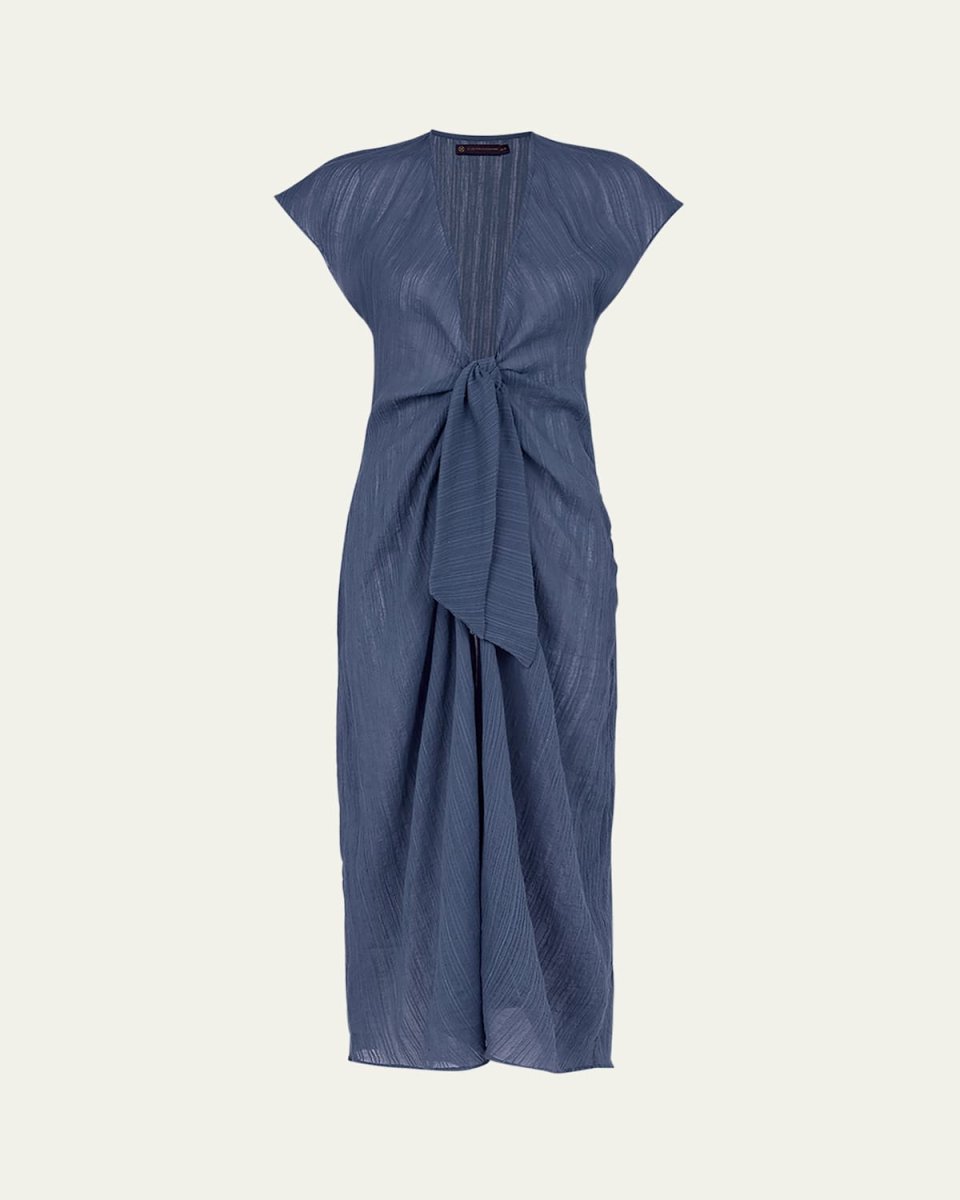 Solid Sasha Long Caftan Coverup